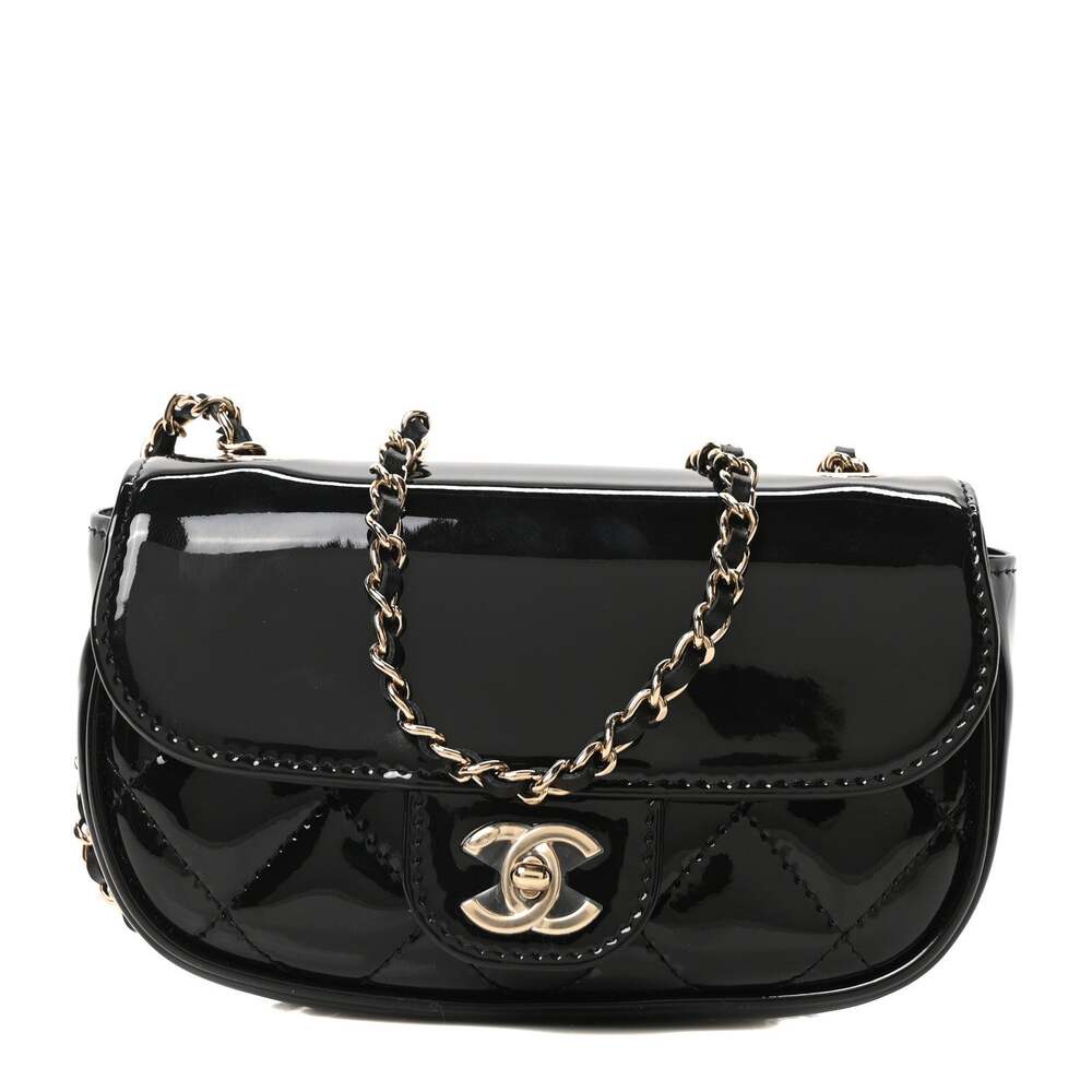 Chanel Patent Calfskin Quilted Mini #307270C28B